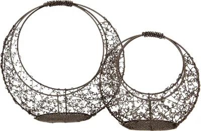Produktbild von Clayre & Eef 6Y5715 Körbe 2er-Set Eisen Braun 30x10x28 cm und 22x8x20 cm