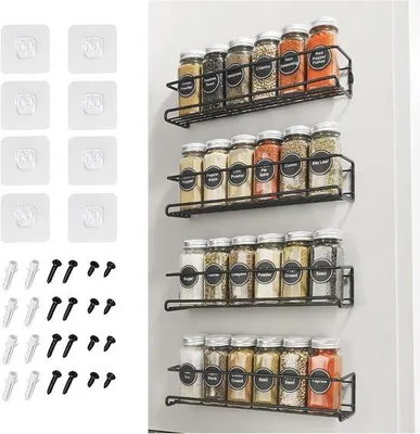 Immagine prodotto di Scaffale da parete a 4 ripiani, metallo, 29x6x6,5 cm, organizer