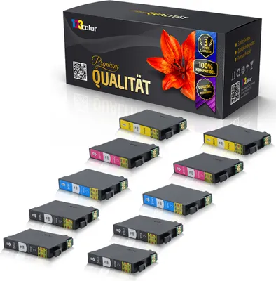 Produktbild von 10x Kompatible Tintenpatronen für Epson Expression Home XP2100 Expression Home XP2100 Series Expression Home XP2105 603XL 603 603 XL Black Cyan Magenta Yellow - Office Quantum Serie