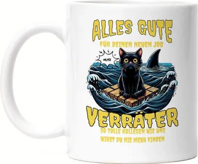 Produktbild von Alles Gute Verräter Tasse weiß Abschiedsgeschenk Kollegen Jobwechsel Lustig Humor