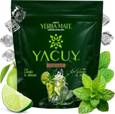 Produktbild von Yerba Mate Tee YACUY Terere Lemon Mint 500 g Zitronen- und Minzaroma