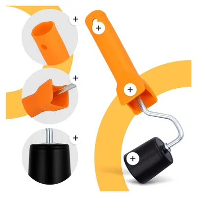 Produktbild von Andrückroller Tapetenroller Andrückwalze Walze für Tapete Folie Wand Papier Tapezierwerkzeug mit Griff