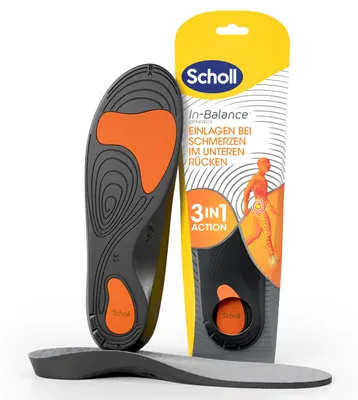Produktbild von Scholl In-Balance orthopädische Einlegesohlen bei Schmerzen im unteren Rücken, S