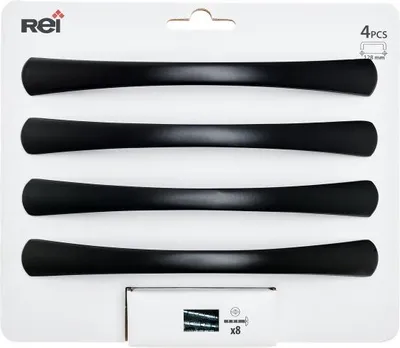 Image de Lot de 4 poignées de meuble entraxe 128 mm aluminium tropicalisé