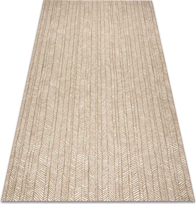 Produktbild von FLAT 48964265 Sisalteppich Fischgrät - naturbeige Strohfarbe, Kordel beige 160x230 cm