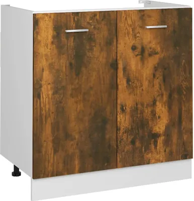 Produktbild von vidaXL Spülenunterschrank Räuchereiche 80x46x81,5 cm Holzwerkstoff