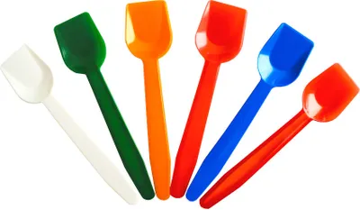 Produktbild von 1.000 Mehrweg Eisspaten Eislöffel bunt gemischt 9,5 cm lang