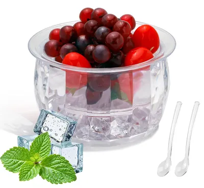 Gekühlte Dip-Schale 450 ml mit Eisbehälter, transparent