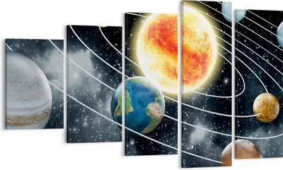 Produktbild von Bild auf Leinwand - Leinwandbild - Kosmos Planet - 100x60cm - Wand Bild - Wanddeko - Wandbilder - Leinwanddruck - Bilder - Kunstdruck - Wanddekoration - Leinwand bilder - Wandkunst - EG100x60-3646