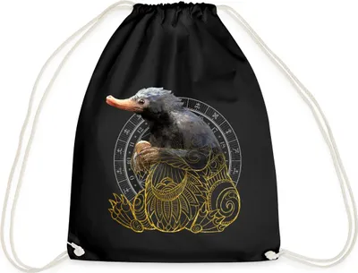 Produktbild von Spreadshirt Phantastische Tierwesen Niffler Turnbeutel, One size, Schwarz