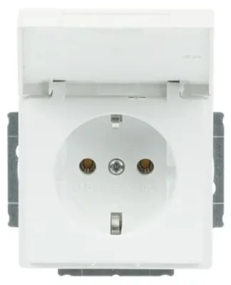 Imagen del producto de Enchufe BJ SCHUKO, modelo 20 EUK-884, con tapa abatible