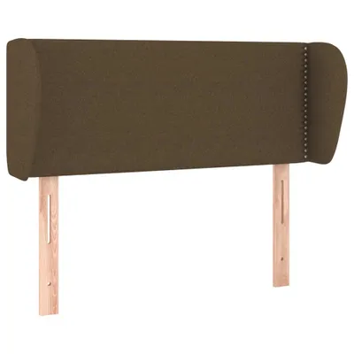 Obrázek produktu pro vidaXL Čelo postele s ušima tmavě hnědé 103x23x78/88 cm Látka