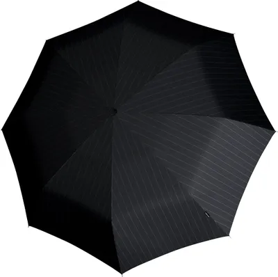 Produktbild von Knirps Taschenregenschirm Regenschirm T.200 Medium Duomatic Men's Prints Stripe schwarz mehrfarbig