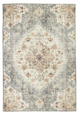 Produktbild von Vintage Gartenteppiche - Santo Mandala Blau Grau
