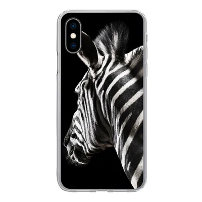 Produktbild von MuchoWow® Handyhülle Schutzhülle Hülle für iPhone X Zebra - Wilde Tiere - Muster Silikon Softcase Handy Hülle - Handyhülle