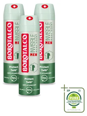 Productafbeelding van 3 x Borotalco Men Musk Deodorantspray - 150 ml - Grote verpakking - 3 stuks
