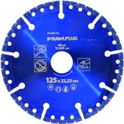 Zdjęcie produktu dla Tarcza diamentowa MULTI 125X22.23MM RT-DDE-125 RAWLPLUG