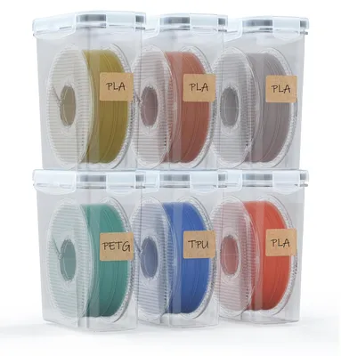 Filament-Aufbewahrungsboxen, 6 Stück, 4,0 l, wasserdicht, mit Trockenmittel