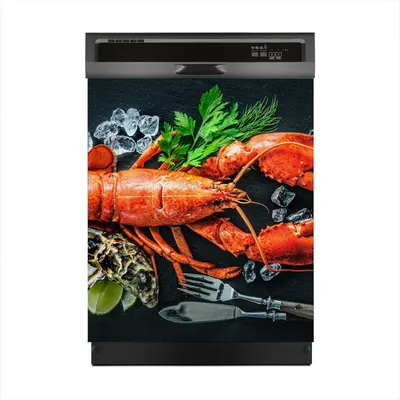 Produktbild von Magnete Dekorative 60x70 cm Küche Magnetmatte Spülmaschine - Meeresfrüchte Platte