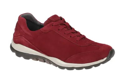Zdjęcie produktu dla Gabor ROLLINGSOFT buty damskie - sportowe sznurowane buty sportowe czerwone rekreacyjne NOWOŚĆ