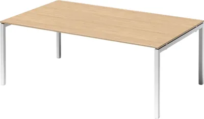 Produktbild von Bisley Cito Konferenztisch U-Gestell fixiert - Nachbildung Ahorn, Größe:  200 x 120 cm, Gestell: Verkehrsweiß