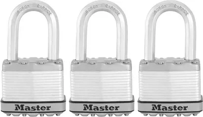 Produktbild von Master Lock Vorhängeschloss Excell 3er-Pack Stahl 52 mm M5EURTRILF