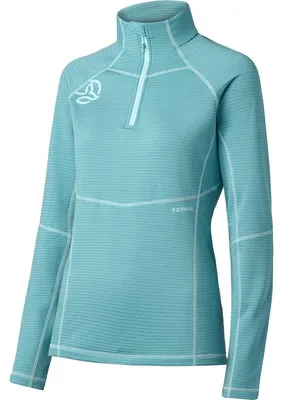 Imagen del producto de Chaqueta de mujer Ternua Momhill, cremallera frontal de media longitud, color verde, talla XL