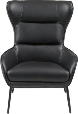 Produktbild von Büffelleder Sessel schwarz - DINNIA