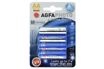 Obrázek produktu pro AgfaPhoto 4250175808017, Baterie na jedno použití, AA, Alkalický, 1,5 V, 4 kusů, Modrá