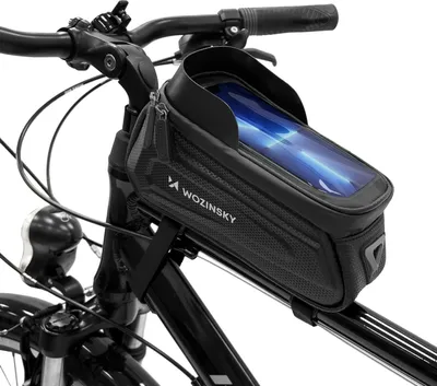 Produktbild von Wozinsky Fahrrad Rahmentasche 1.7L mit Handyhülle Schwarz