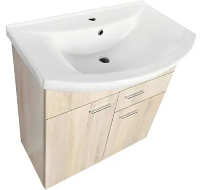 Zdjęcie produktu dla Szafka dolna ZOJA 71,5x74x34 cm, dąb platynowy