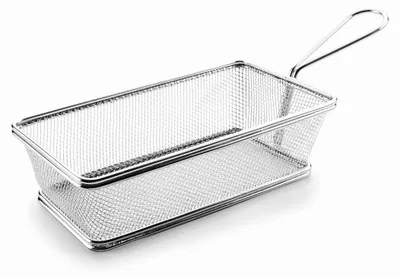 Image de Lacor – Panier rectangulaire, en acier inoxydable, gris, 21x11x6 cm