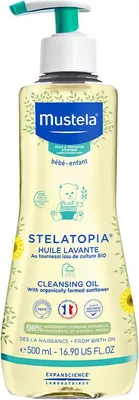 Obrázek produktu pro Mustela Bébé Stelatopia sprchový olej Cleansing Oil 500 ml