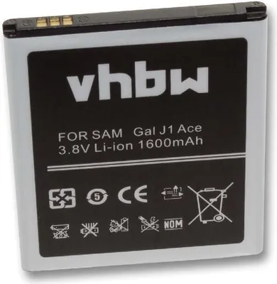 Produktbild von vhbw Akku kompatibel mit Samsung Galaxy J1 Ace Duos 4G LTE Handy Smartphone Telefon (1600 mAh, 3,8 V, Li-Ion)
