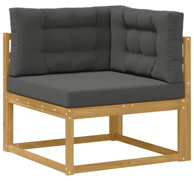 Image de Canapé d'angle d'extérieur vidaXL en polyester blanc