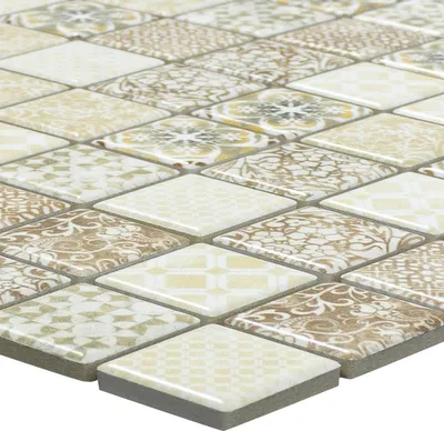 Produktbild von Keramikmosaik Fliesen Fiorenza Retrooptik Beige