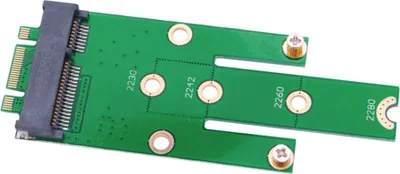 Productafbeelding van MSATA Mini-uitbreidingskaart, desktop-adapter, converter voor SSD 2242, 2230, 2260, adapterkaart M.2 B, connectorplaten, PCI-e, groen