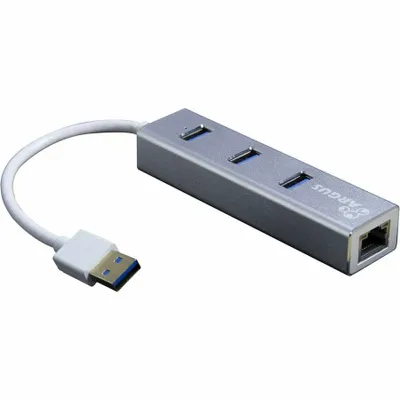 Produktbild von Inter-Tech Argus IT-310-S - Hub - 3 x SuperSpeed USB 3.0 + 1 x 10/100/1000