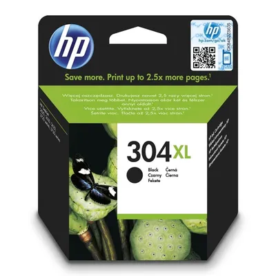 Produktbild von HP 304XL Schwarz Original Tintenpatrone, Hoch, Schwarz, Tinte auf Pigmentbasis, 5,5 ml, 1 Stück(e), 300 Seiten
