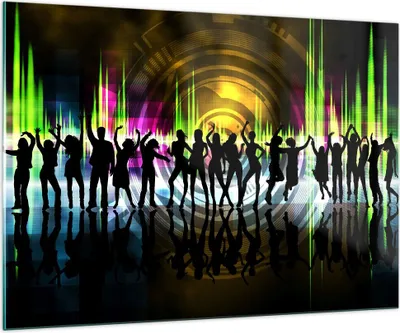 Produktbild von Bilder auf glas - Disco Musik Tanz Spaß - 100x70cm - Glasbilder - Wandbilder - Kunstdruck - zum Aufhängen bereit - Wanddekoration aus Glas - Glas Bilder - Wandbild auf Glas - GAA100x70-2580