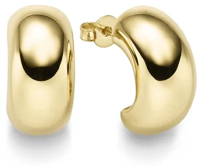 Produktbild von Paar Ohrringe Creolen-Stecker Ohrschmuck 20x10mm aus 585 Gold Gelbgold schlicht