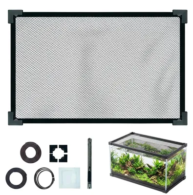 Magnetische Aquariumabdeckung 50x30 cm, Anti-Sprungnetz