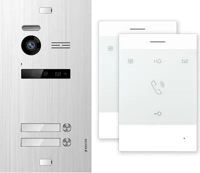 Produktbild von Balter EVO Silber Video Türsprechanlage EVO-TALK 2-Draht BUS Komplettsystem für 2 Teilnehmer