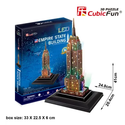 Obrázek produktu pro CubicFun Empire State of Building, 38 kusů, Budovy, 8 rok/roky