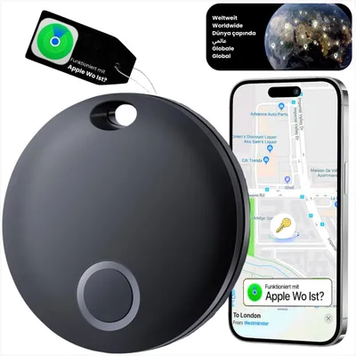 Produktbild von S&T DESIGN Smart Tag Koffer Hunde Tracker kompatibel mit Apple Wo GPS-Tracker iOS GPS Tracker Wasserdicht Wo Ist Kompatibeler Tracker für Apple