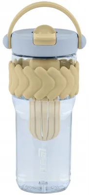 Obrázok produktu pre Fľaša na vodu s náustkom a vreckom na ovocie do školy, 900 ml, KITE