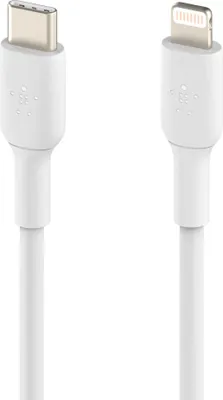 Produktbild von Belkin CAA003bt2MWH, 2 m, Lightning, USB C, Männlich, Männlich, Weiß