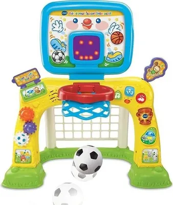 Image de Jeu Interactif Bébé Multisport VTECH, Basket Foot, 12 à 36 Mois, Plastique