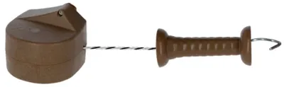 Image de KERBL Premium Tor-Set FLEXIGATE green Clôture d'attelage Clôture électrique Marron 442399