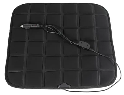 Zdjęcie produktu dla Ikodm Poduszki grzewcze do siedzeń 12V, 45x45cm, podkładka grzewcza 15/20W, 2 stopnie grzania, 45/65°C, do samochodów osobowych, kolor czarny